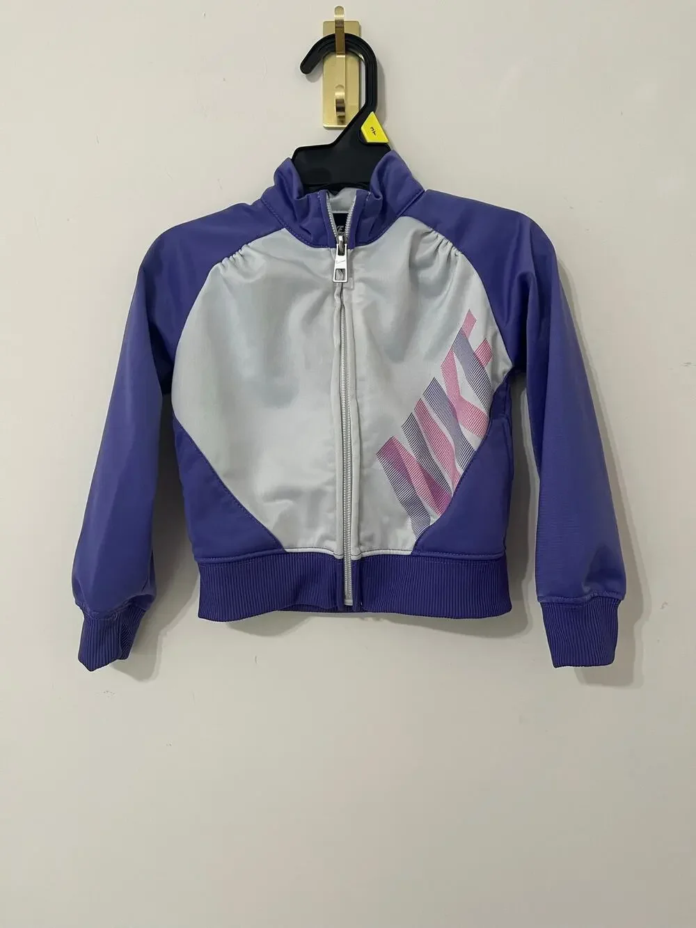 Nike Toddler Girls Full-Zip Track Jacket Purple Gray 2T